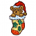 C1: Stocking---Buttercup(Isacord 40 #1135)
C2: Stocking Shading---Khaki(Isacord 40 #1179)
C3: Patches---Light Kelly(Isacord 40 #1101)
C4: Plaid on Patches---Evergreen(Isacord 40 #1208)
C5: Heel & Toe---Tangerine(Isacord