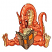 C1: Eyes---White(Isacord 40 #1002)
C2: Front of Body & Soles of Feet---Daffodil(Isacord 40 #1135)
C3: Pages---Parchment(Isacord 40 #1066)
C4: Dragon Shading & Book Cover Design---Pumpkin(Isacord 40 #1168)
C5: Book---Pec