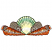 C1: Shells---White(Isacord 40 #1002)
C2: Scallop Coloration---Sun - neon(Isacord 40 #1187)
C3: Scallop Coloration---Limedrop - neon(Isacord 40 #1510)
C4: Scallop Outlines---Evergreen(Isacord 40 #1208)
C5: Moon Shells---