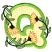 C1: Guide Stitch---White(Isacord 40 #1002)
C2: Tack Down---White(Isacord 40 #1002)
C3: Letter---Erin Green(Isacord 40 #1510)
C4: Flowers---Parchment(Isacord 40 #1066)
C5: Flower Shading---Gold(Isacord 40 #1185)

