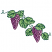 C1: Grapes---Wild Iris(Isacord 40 #1032)&#13;&#10;C2: Grape Highlights---Cachet(Isacord 40 #1080)&#13;&#10;C3: Leaves---Kiwi(Isacord 40 #1104)&#13;&#10;C4: Leaf Shading---Lime(Isacord 40 #1176)&#13;&#10;C5: Leaf Outlines---Bright Green(Isacord 40 #1232)&#