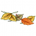 C1: Leaves---Yellow Bird(Isacord 40 #1124)&#13;&#10;C2: Leaf & Leaf Shading---Apricot(Isacord 40 #1238)&#13;&#10;C3: Leaf Shading---Autumn Leaf(Isacord 40 #1126)&#13;&#10;C4: Leaf Shading---Clay(Isacord 40 #1021)&#13;&#10;C5: Center Leaf---Old Gold(Isacor