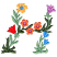 C1: Light Leaves---Kiwi(Isacord 40 #1104)
C2: Dark Leaves---Lima Bean(Isacord 40 #1177)
C3: Flower---Spanish Tile(Isacord 40 #1020)
C4: Flower Petals---Yellow Bird(Isacord 40 #1124)
C5: Flower Petals---Apricot(Isacord 4