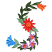 C1: Dark Leaves---Lima Bean(Isacord 40 #1177)
C2: Light Leaves---Kiwi(Isacord 40 #1104)
C3: Flower---Crystal Blue(Isacord 40 #1249)
C4: Flower Petals---Frosted Plum(Isacord 40 #1080)
C5: Flower Petals---Spanish Tile(Isa