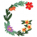 C1: Dark Leaves---Lima Bean(Isacord 40 #1177)
C2: Light Leaves---Kiwi(Isacord 40 #1104)
C3: Flower Petals & Flower Center---Yellow Bird(Isacord 40 #1124)
C4: Flower Petals & Flower Centers---Spanish Tile(Isacord 40 #1020)&#