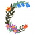 C1: Light Leaves---Kiwi(Isacord 40 #1104)
C2: Bell Flowers---Crystal Blue(Isacord 40 #1249)
C3: Dark Leaves---Lima Bean(Isacord 40 #1177)
C4: Bottom Flowers---Frosted Plum(Isacord 40 #1080)
C5: Centers & Petals---Yellow