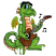 C1: Webbing---Autumn Leaf(Isacord 40 #1126)
C2: Belly Scales---Shrimp(Isacord 40 #1258)
C3: Belly Scales Shading---Spanish Tile(Isacord 40 #1020)
C4: Eye & Claws---Silky White(Isacord 40 #1001)
C5: Eye---Crystal Blue(Is