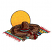 C1: Sun---Canary(Isacord 40 #1124)&#13;&#10;C2: Sun Shading---Goldenrod(Isacord 40 #1137)&#13;&#10;C3: Fringe & Stripes---Poinsettia(Isacord 40 #1147)&#13;&#10;C4: Blanket Stripes---Tropical Blue(Isacord 40 #1534)&#13;&#10;C5: Blanket Stripes, Hat & Handl