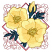 C1: Outer Border & Centers---Mauve(Isacord 40 #1119)&#13;&#10;C2: Inner Border---Lavender(Isacord 40 #1193)&#13;&#10;C3: Roses---Daffodil(Isacord 40 #1135)&#13;&#10;C4: Roses Shading---Yellow Bird(Isacord 40 #1124)&#13;&#10;C5: Center---Seaweed(Isacord 40