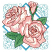 C1: Outer Border & Corners---Baccarat Green(Isacord 40 #1046)
C2: Inner Border---Turquoise(Isacord 40 #1095)
C3: Leaves & Stems---Pear(Isacord 40 #1049)
C4: Leaf & Stem Shading---Ming(Isacord 40 #1049)
C5: Leaf & Stem O