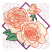 C1: Outer Border & Corners---Impatience(Isacord 40 #1111)&#13;&#10;C2: Inner Border---Orchid(Isacord 40 #1255)&#13;&#10;C3: Leaves & Stems---Bright Mint(Isacord 40 #1510)&#13;&#10;C4: Leaf & Stem Shading---Shamrock(Isacord 40 #1101)&#13;&#10;C5: Leaf & St