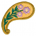 C1: Background---Lemon(Isacord 40 #1167)&#13;&#10;C2: Background Shading---Goldenrod(Isacord 40 #1137)&#13;&#10;C3: Flower Centers---Daffodil(Isacord 40 #1135)&#13;&#10;C4: Flowers---Frosted Plum(Isacord 40 #1080)&#13;&#10;C5: Leaves & Stems---Swiss Ivy(I