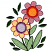 C1: Leaves---Kiwi(Isacord 40 #1104)
C2: Leaves, Stems, & Leaf Outlines---Backyard Green(Isacord 40 #1175)
C3: Right Flower Petals---Dusty Mauve(Isacord 40 #1119)
C4: Left Flower Petals---Buttercup(Isacord 40 #1135)
C5: