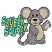 C1: Squeak---Parchment(Isacord 40 #1066)
C2: Lettering Outlines---Swiss Ivy(Isacord 40 #1079)
C3: Tail---Sterling(Isacord 40 #1011)
C4: Inside ears, Belly, Muzzle & Paw---Baguette(Isacord 40 #1229)
C5: Mouse---Cobblesto