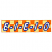 C1: Light Checks---Buttercup(Isacord 40 #1135)
C2: Dark Checks---Pumpkin(Isacord 40 #1168)
C3: "E-I-E-I-O"---White(Isacord 40 #1002)
C4: Lettering Outline---Nordic Blue(Isacord 40 #1076)