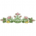 C1: Bottom Flowers---Yellow(Isacord 40 #1187)&#13;&#10;C2: Dark Leaves---Grasshopper(Isacord 40 #1176)&#13;&#10;C3: Flowers---Azalea Pink(Isacord 40 #1224)&#13;&#10;C4: Leaves---Kiwi(Isacord 40 #1104)&#13;&#10;C5: Leaf Outlines---Lima Bean(Isacord 40 #117
