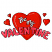 C1: Hearts---Wildfire(Isacord 40 #1147)
C2: Lettering "Valentine"---Garden Rose(Isacord 40 #1109)
C3: Lettering "Be My"---White(Isacord 40 #1002)
C4: Design Outlines---Black(Isacord 40 #1234)
C5: Hearts Shading---Foliag