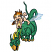 C1: Inside Mouths---Charcoal(Isacord 40 #1234)&#13;&#10;C2: Hooves, Beak, & Inside Ear---Honey Gold(Isacord 40 #1025)&#13;&#10;C3: Dragon---Emerald(Isacord 40 #1049)&#13;&#10;C4: Dragon Shading---Evergreen(Isacord 40 #1208)&#13;&#10;C5: Reins & Horns---Ca