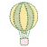 C1: Balloon---Daffodil(Isacord 40 #1135)&#13;&#10;C2: Balloon---Jalapeno(Isacord 40 #1104)&#13;&#10;C3: Basket---Carnation(Isacord 40 #1121)&#13;&#10;C4: Outlines---Bright Mint(Isacord 40 #1510)