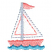 C1: Sail---White(Isacord 40 #1002)
C2: Flag, Sail & Boat---Corsage(Isacord 40 #1016)
C3: Sail Outline & Pole---Winter Frost(Isacord 40 #1165)
C4: Water---Turquoise(Isacord 40 #1095)