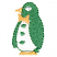 C1: Beak & Feet---Light Brass(Isacord 40 #1067)
C2: Belly of Penguin---White(Isacord 40 #1002)
C3: Penguin---Bottle Green(Isacord 40 #1045)
C4: Eye---White(Isacord 40 #1002)