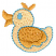 C1: Beak & Wings---Gold(Isacord 40 #1185)&#13;&#10;C2: Duck---Parchment(Isacord 40 #1066)&#13;&#10;C3: Outlines & Eye---Crystal Blue(Isacord 40 #1249)