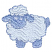 C1: Lamb Legs, Tail & Face---Cadet Blue(Isacord 40 #1226)
C2: Fleece & Eyes---Ice Cap(Isacord 40 #1074)
C3: Lamb Outlines---Cadet Blue(Isacord 40 #1226)
