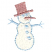 C1: Snowman---Eggshell(Isacord 40 #1071)&#13;&#10;C2: Outline---Oxford(Isacord 40 #1222)&#13;&#10;C3: Detail---Teaberry(Isacord 40 #1213)