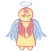 C1: Wings & Halo---Winter Sky(Isacord 40 #1165)
C2: Angel---Daffodil(Isacord 40 #1135)
C3: Hair, Sleeves & Outlines---Heather Pink(Isacord 40 #1117)