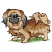 C1: Grass---Kiwi(Isacord 40 #1104)&#13;&#10;C2: Grass Shading---Lima Bean(Isacord 40 #1177)&#13;&#10;C3: Dog---Meringue(Isacord 40 #1017)&#13;&#10;C4: Dog Shading---Champagne(Isacord 40 #1070)&#13;&#10;C5: Dog Shading---Golden Grain(Isacord 40 #1126)&#13;