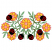 C1: Leaves---Bright Mint(Isacord 40 #1510)
C2: Flower Petals & Centers---Coral(Isacord 40 #1019)
C3: Flower Petals---Canary(Isacord 40 #1124)
C4: Flower Outlines---Flamingo(Isacord 40 #1020)
C5: Stems---Lima Bean(Isacor