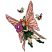 C1: Wings---Shrimp Pink(Isacord 40 #1017)&#13;&#10;C2: Wings Shading---Flamingo(Isacord 40 #1020)&#13;&#10;C3: Wings Outlines---Charcoal(Isacord 40 #1234)&#13;&#10;C4: Stem---Lima Bean(Isacord 40 #1177)&#13;&#10;C5: Skin---Meringue(Isacord 40 #1017)&#13;&