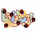 C1: "D" & "U"---River Mist(Isacord 40 #1248)
C2: "A", "Y" & "G"---Parchment(Isacord 40 #1066)
C3: "L", "B" & "S"---Spring Frost(Isacord 40 #1047)
C4: Ladybugs---Red Berry(Isacord 40 #1246)
C5: Lettering Outlines---Mauve