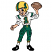 C1: Football---Pecan(Isacord 40 #1128)
C2: Eyes & Mouth---Charcoal(Isacord 40 #1234)
C3: Tongue---Poinsettia(Isacord 40 #1147)
C4: Skin---Shrimp(Isacord 40 #1258)
C5: Jersey, Eyes, Teeth, Laces, & Socks---White(Isacord