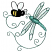 C1: Wings & Bee Eye---White(Isacord 40 #1002)
C2: Wing Shimmers---Light Jade Metallic(Yenmet/ Isamet #7041)
C3: Dragonfly Wings Shimmers---SeaFoamGreenMetallic(Yenmet/ Isamet #7041)
C4: Bee Stripes---Citrus(Isacord 40 #1187)