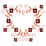 C1: Leaves & Stems---Melon(Isacord 40 #1259)
C2: Flowers---Cranberry(Isacord 40 #1035)
C3: Flower Center---Linen(Isacord 40 #1071)