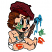 C1: Blue Paint---Caribbean Blue(Isacord 40 #1094)
C2: Eyes & Diaper---White(Isacord 40 #1002)
C3: Skin---Shrimp(Isacord 40 #1258)
C4: Hair---Light Cocoa(Isacord 40 #1158)
C5: Hat---Claret(Isacord 40 #1190)
C6: