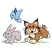 C1: Grass---Erin Green(Isacord 40 #1510)
C2: Noses & Inner Ears---Pink Tulip(Isacord 40 #1115)
C3: Bunny Belly & Tail---Eggshell(Isacord 40 #1071)
C4: Bunny---Mystik Grey(Isacord 40 #1218)
C5: Bunny Eyes & Outlines---St