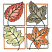 C1: Top Left & Bottom Right Box Outlines---Pecan(Isacord 40 #1128)
C2: Top Right & Bottom Left Box Outlines---Harvest(Isacord 40 #1021)
C3: Bottom Left Leaf---Vanilla(Isacord 40 #1022)
C4: Blottom Left Leaf Shading---Marsh(Isaco