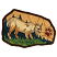 C1: Background---Old Gold(Isacord 40 #1055)
C2: Background Shading---Autumn Leaf(Isacord 40 #1126)
C3: Cracks & Paw Print---Fox(Isacord 40 #1186)
C4: Trees---Swamp(Isacord 40 #1517)
C5: Leg Shading---Toffee(Isacord 40 #