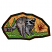 C1: Background---Old Gold(Isacord 40 #1055)
C2: Background Shading---Autumn Leaf(Isacord 40 #1126)
C3: Cracks & Paw Print---Fox(Isacord 40 #1186)
C4: Trees---Lima Bean(Isacord 40 #1177)
C5: Medium Fur---Sterling(Isacord