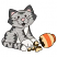 C1: Paws, Chest & Tail Tip---Eggshell(Isacord 40 #1071)
C2: Inner Ears & Nose---Shell(Isacord 40 #1015)
C3: Cat---Fieldstone(Isacord 40 #1236)
C4: Stripes---Whale(Isacord 40 #1041)
C5: Cat Outlines---Dark Charcoal(Isaco