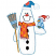 C1: Snowman, Hat Bands, Hat Bauble---White(Isacord 40 #1002)&#13;&#10;C2: Snowman, Band, Bauble Shading---Ice Cap(Isacord 40 #1074)&#13;&#10;C3: Bird & Brooms Trim---Oxford(Isacord 40 #1222)&#13;&#10;C4: Snowman & Bird Outline---Tropical Blue(Isacord 40 #
