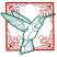 C1: Frame---Poinsettia(Isacord 40 #1147)&#13;&#10;C2: Hummingbird---Swiss Ivy(Isacord 40 #1079)