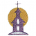 C1: Sun---Old Gold(Isacord 40 #1055)
C2: Windows & Ground---White(Isacord 40 #1002)
C3: Church---Violet(Isacord 40 #1031)