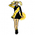 C1: Pom Pom---Yellow(Isacord 40 #1187)&#13;&#10;C2: Pom Pom Dark Shading---Goldenrod(Isacord 40 #1137)&#13;&#10;C3: Pom Pom Shading---Yellow(Isacord 40 #1187)&#13;&#10;C4: Skin---Meringue(Isacord 40 #1017)&#13;&#10;C5: Hair---Buttercup(Isacord 40 #1135)&#