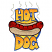 C1: "Hot Dog" & Circle Outlines---Citrus(Isacord 40 #1187)&#13;&#10;C2: "Hot Dog" & Background---Pumpkin(Isacord 40 #1168)&#13;&#10;C3: "Hot Dog" & Background Outlines---Nordic Blue(Isacord 40 #1076)&#13;&#10;C4: Bun---Ivory(Isacord 40 #1149)&#13;&#10;C5:
