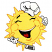 C1: Tongue---Poinsettia(Isacord 40 #1147)
C2: Gloves, Hat, Spatula & Teeth---White(Isacord 40 #1002)
C3: Sun---Citrus(Isacord 40 #1187)
C4: Sun Outline---Pumpkin(Isacord 40 #1168)
C5: Gloves, Hat, Spatula Outlines---Bla