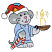 C1: Hat & Cane---Terra Cotta(Isacord 40 #1081)&#13;&#10;C2: Hat Trim, Cane Stripes & Candle---White(Isacord 40 #1002)&#13;&#10;C3: Patch---Bright Mint(Isacord 40 #1510)&#13;&#10;C4: Patch---Crystal Blue(Isacord 40 #1249)&#13;&#10;C5: Patch & Candle Outlin