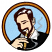 C1: Teeth, Collar, Hair Highlights---White(Isacord 40 #1002)
C2: Cigar---Palomino(Isacord 40 #1070)
C3: Cigar Tip---Candlelight(Isacord 40 #1137)
C4: Collar---Sterling(Isacord 40 #1011)
C5: Skin---Shrimp Pink(Isacord 40
